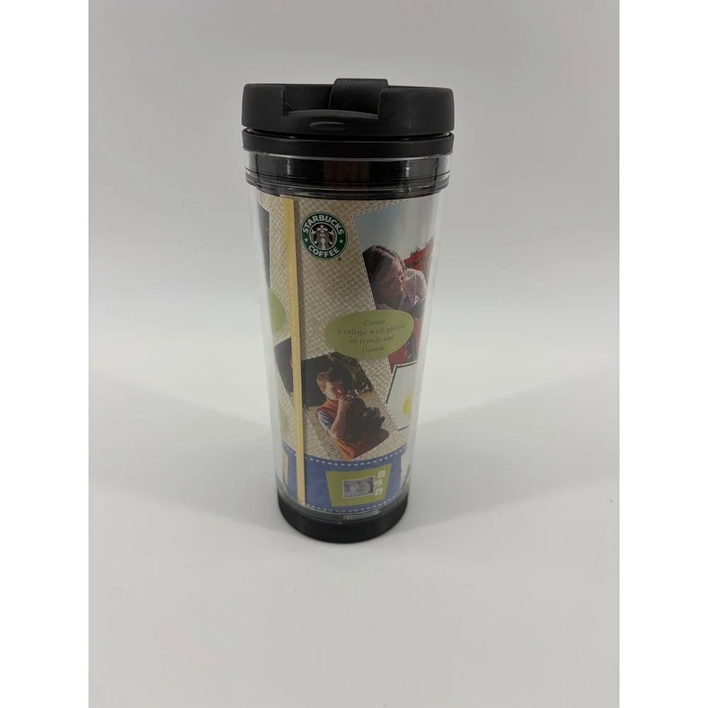 Starbucks Tumbler Create Your Own 16oz Clear Black Plastic Custom Photo